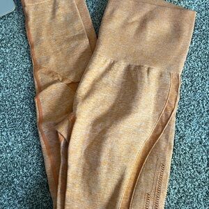 Orange High-Waisted Workout Leggings